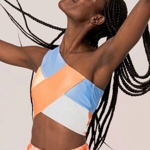 Nani Colorblock One-Shoulder Top & Bottoms
